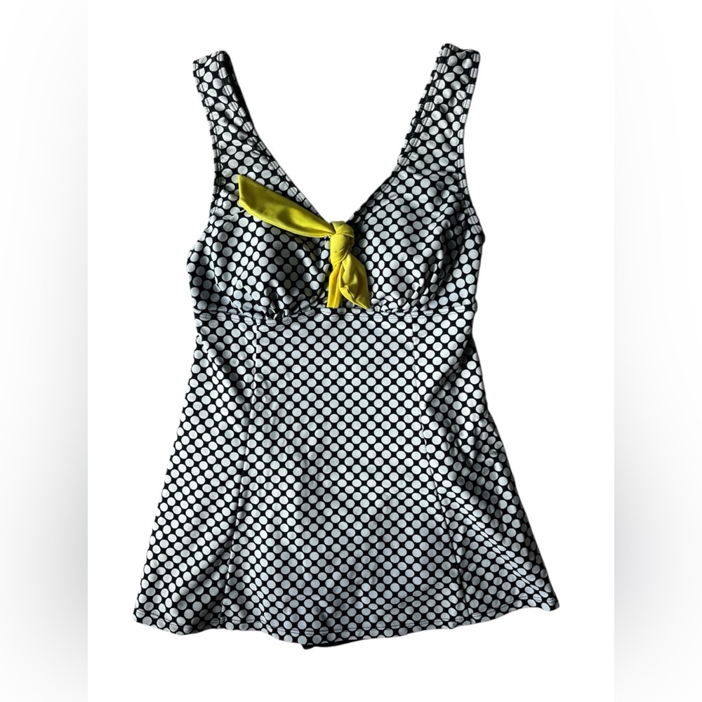 VENUS TIE FRONT POLKA DOT SWIM DRESS SIZE 4 WOMENS